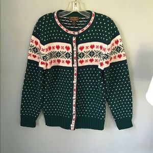 Eddie Bauer M Women’s Fair Isle Christmas Cardigan